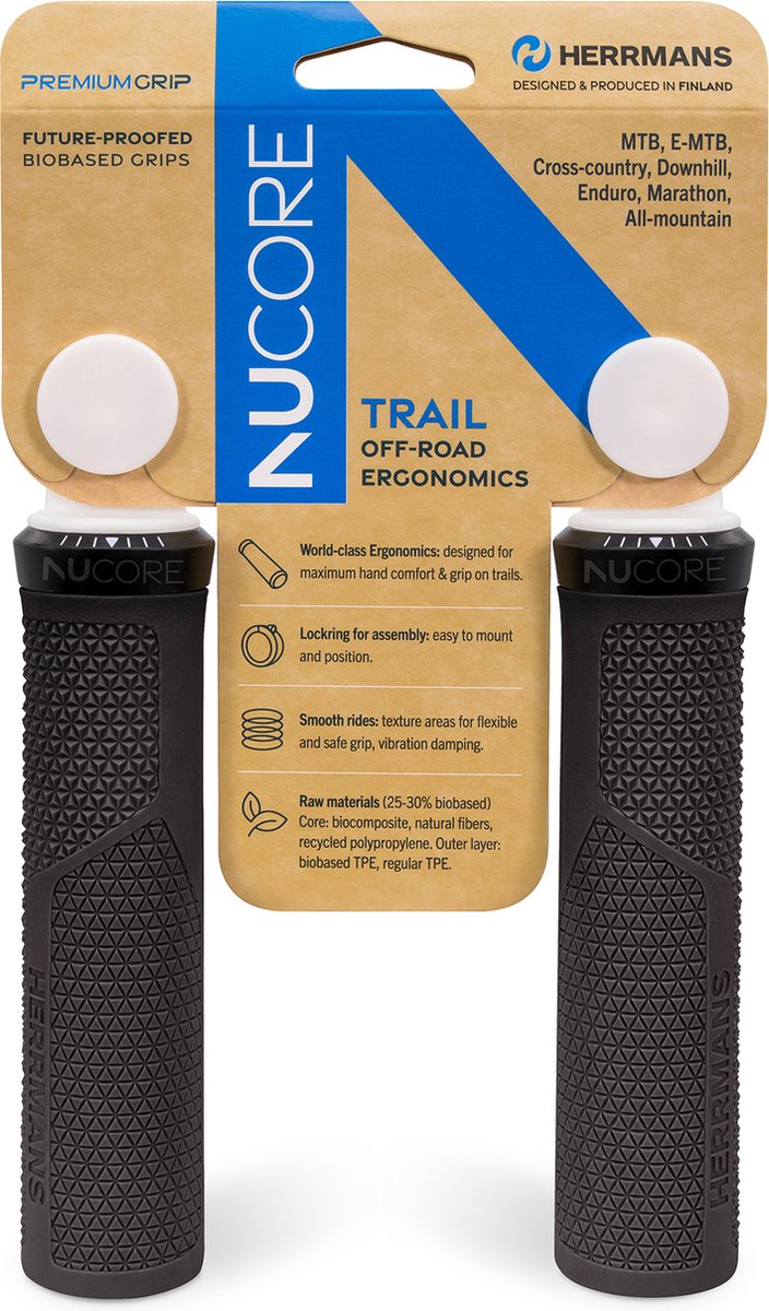 Sturmeyarcher Handvatset Nucore Trail Peak 130/130mm zwart Fiets kopen online