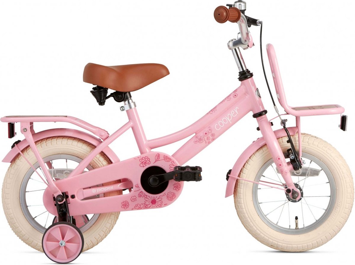 Supersuper Cooper Bamboo - Kinderfiets - Meisjesfiets - 12 inch - Roze Kinderfiets kopen online