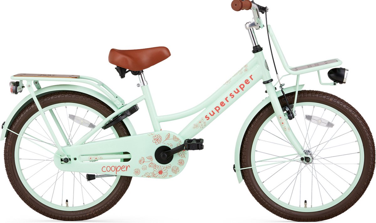 Supersuper Cooper Bamboo - Kinderfiets - Meisjesfiets - 20 inch - Pistache Groen Kinderfiets kopen online