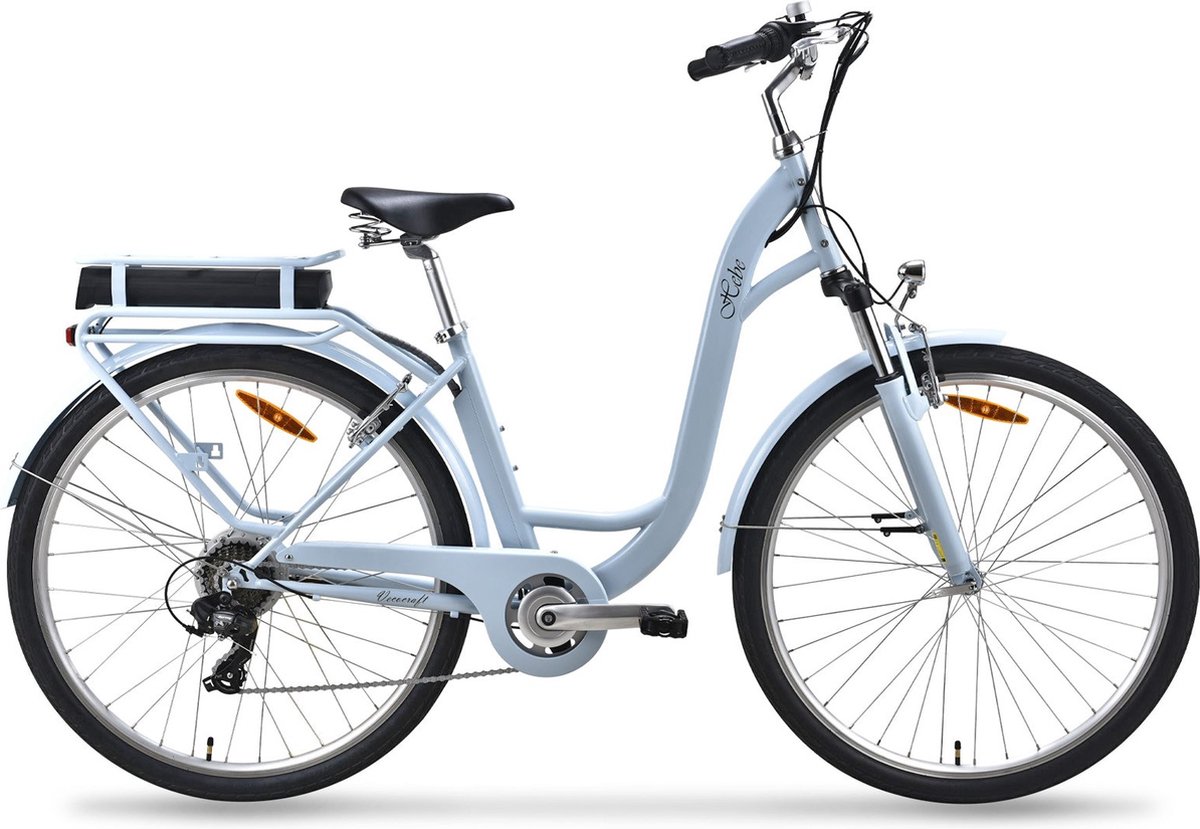 Vecocraft Hebe elektrische damesfiets, 7 sp, 10Ah, blauw Fiets (elektrisch) kopen online