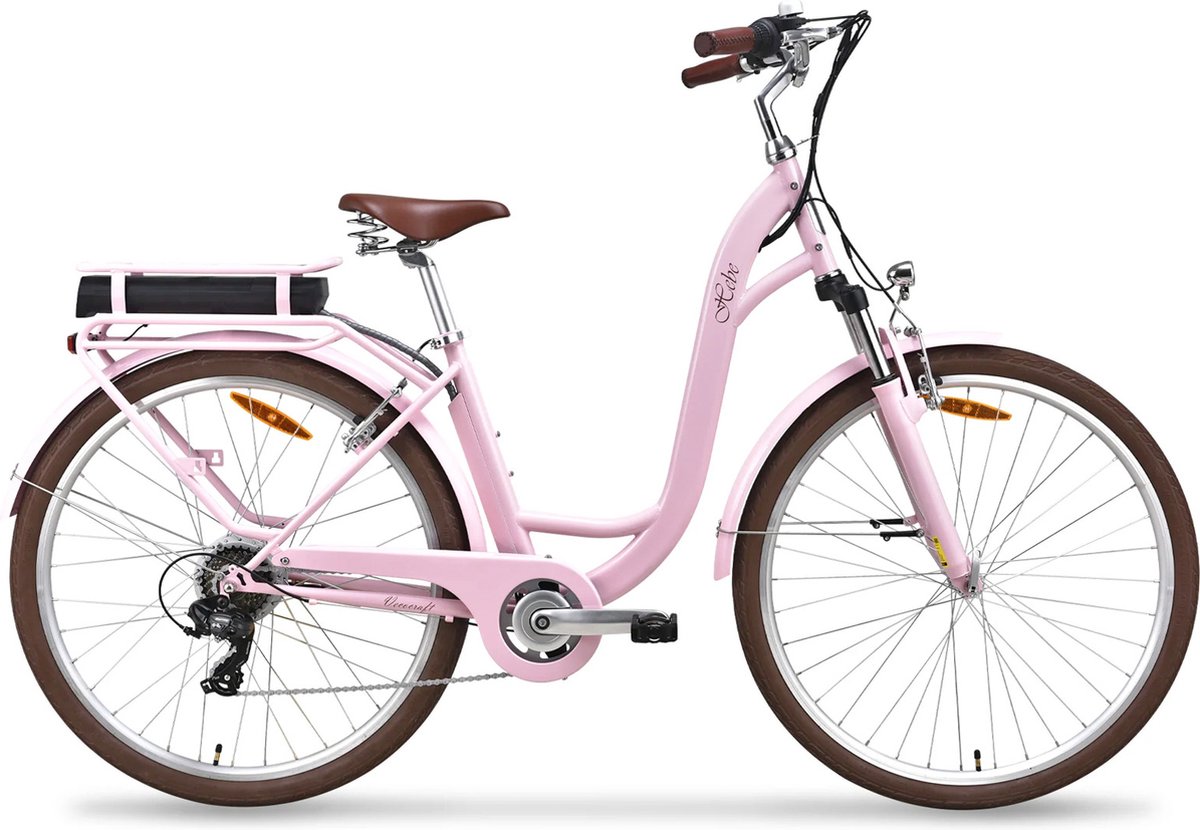 Vecocraft Hebe elektrische damesfiets, 7 sp, 10Ah, roze Fiets (elektrisch) kopen online