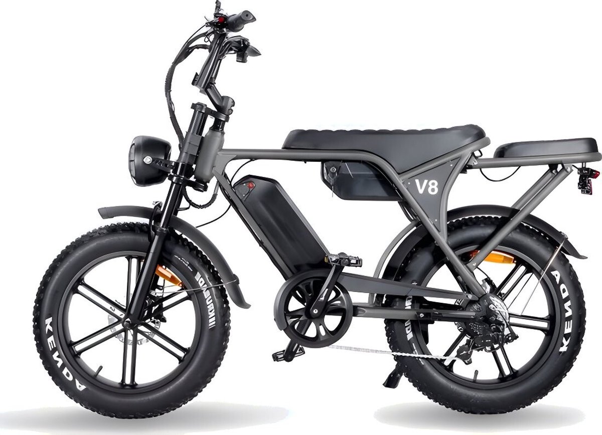 Veloride™ Fatbike V8 Max - Legaal - Rijklaar - Achterzitje - Hydraulische remmen - Dubbele Accu - Alarm - Niet opvoerbaar Fiets (elektrisch) kopen online
