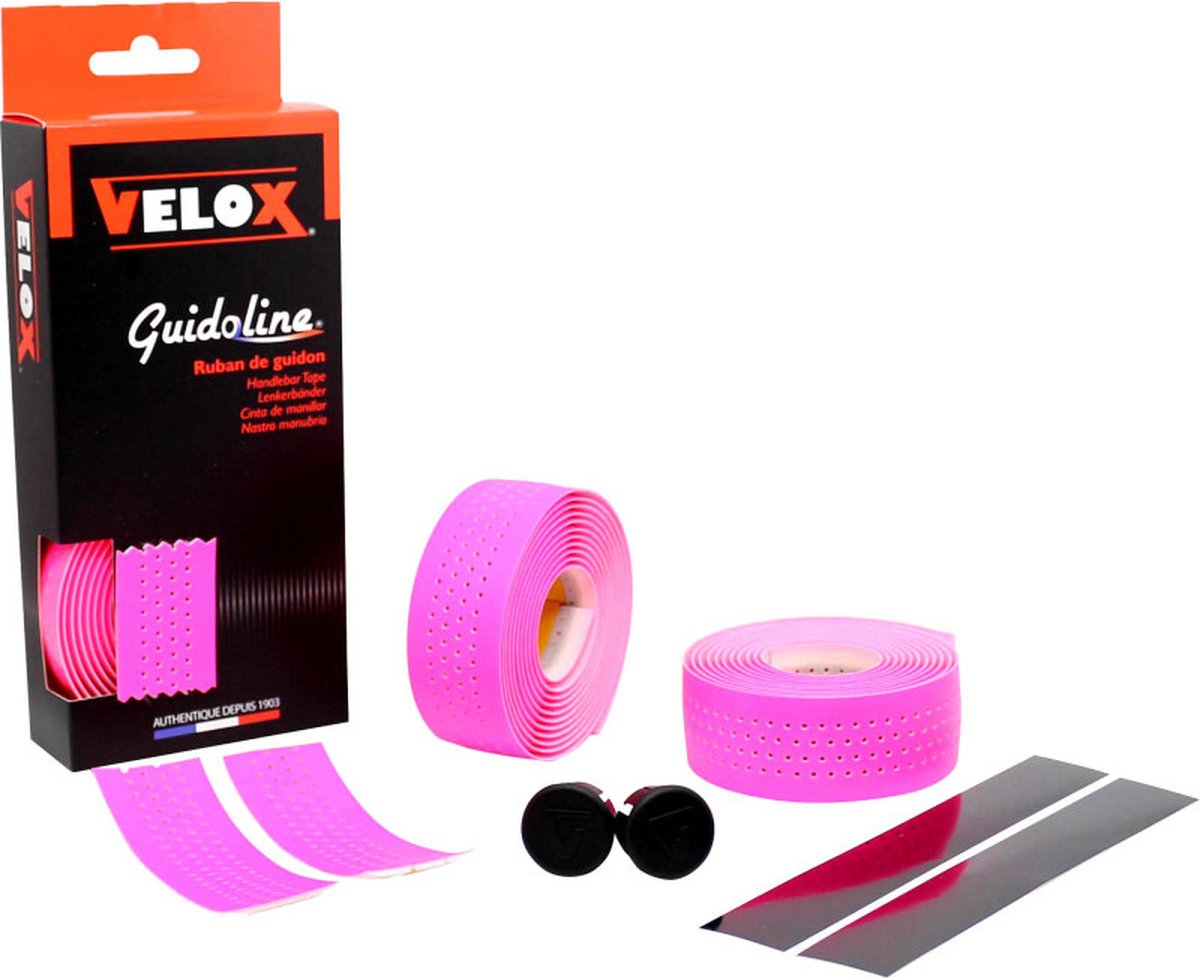 Velox Stuurtape Fluo geperforeerd fluo roze (2st) Fiets kopen online