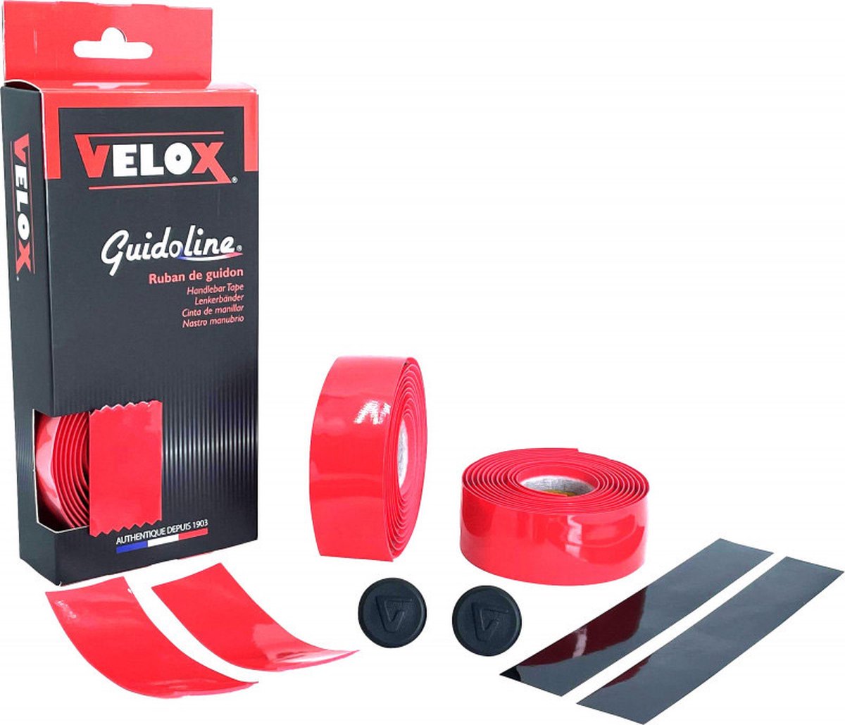 velox stuurtape gloss rood 2st