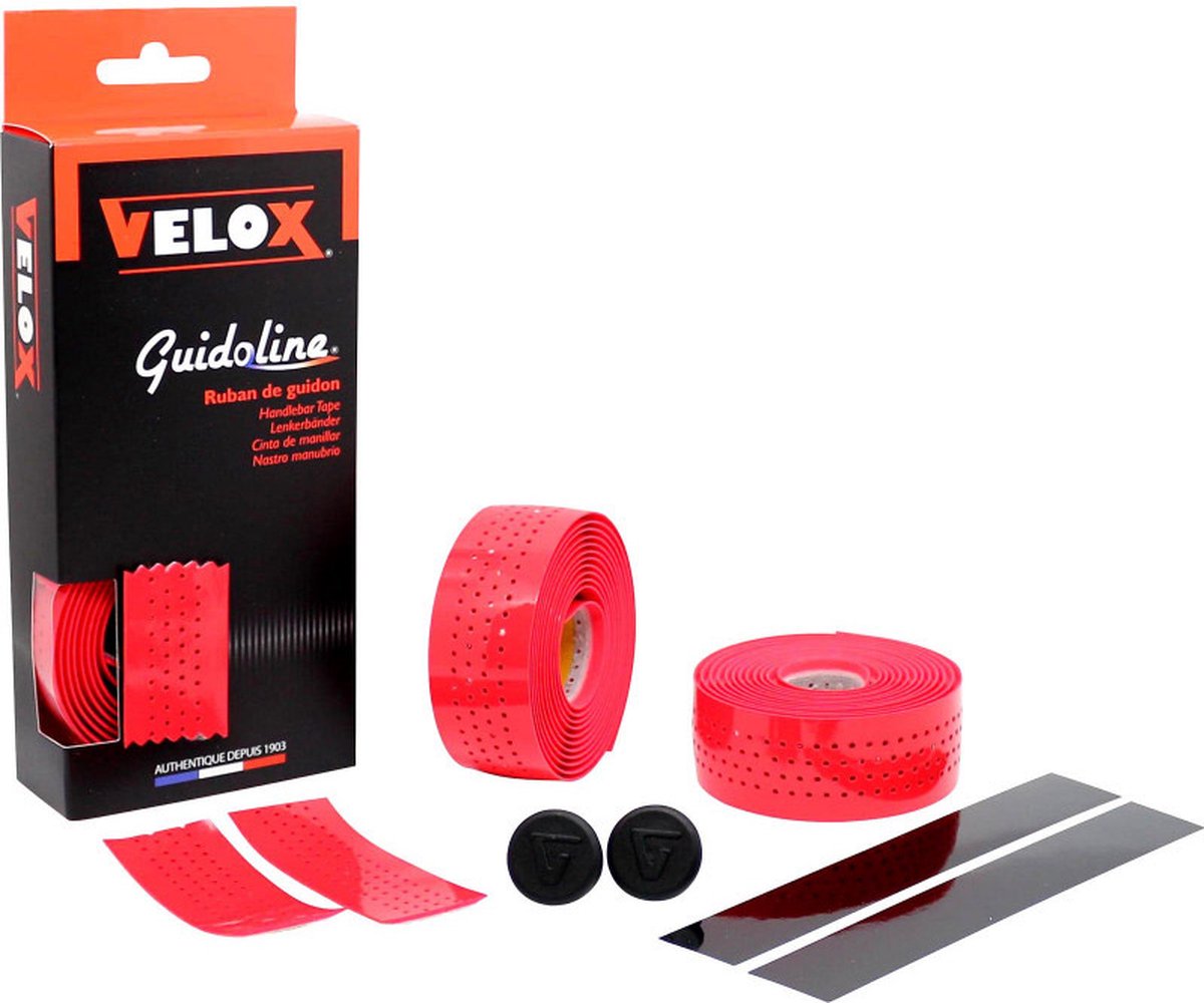 velox stuurtape gloss soft geperforeerd rood 2st