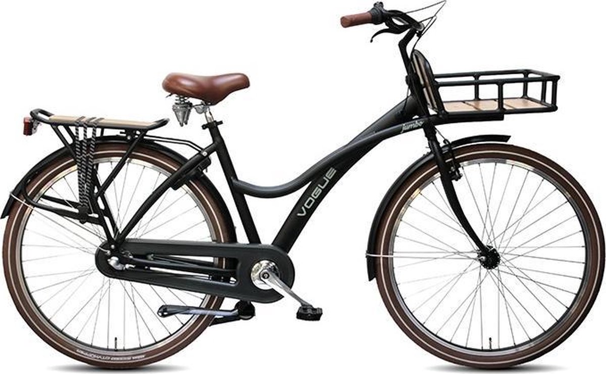 vogue jumbo fiets vrouwen matzwart 50 cm