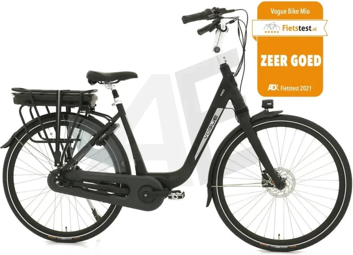 vogue mio 8sp elektrische fiets e bike met hydraulische remmen 13ah 36v 468wh 51cm mat zwart