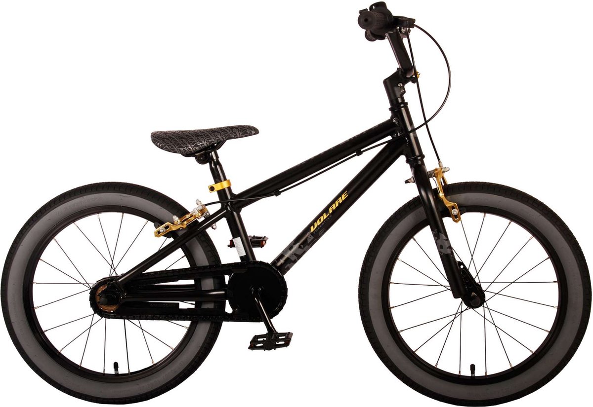 Volare Cool Rider Kinderfiets - Jongens - 18 inch - Zwart - twee handremmen - 95% afgemonteerd - Prime Collection Kinderfiets kopen online