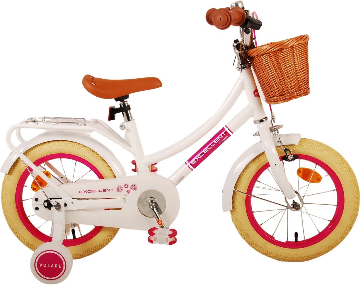 volare excellent kinderfiets meisjes 14 inch wit