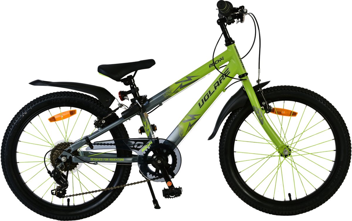 Volare Rocky Kinderfiets - 20 inch - 7 speed - Groen/Grijs Kinderfiets kopen online