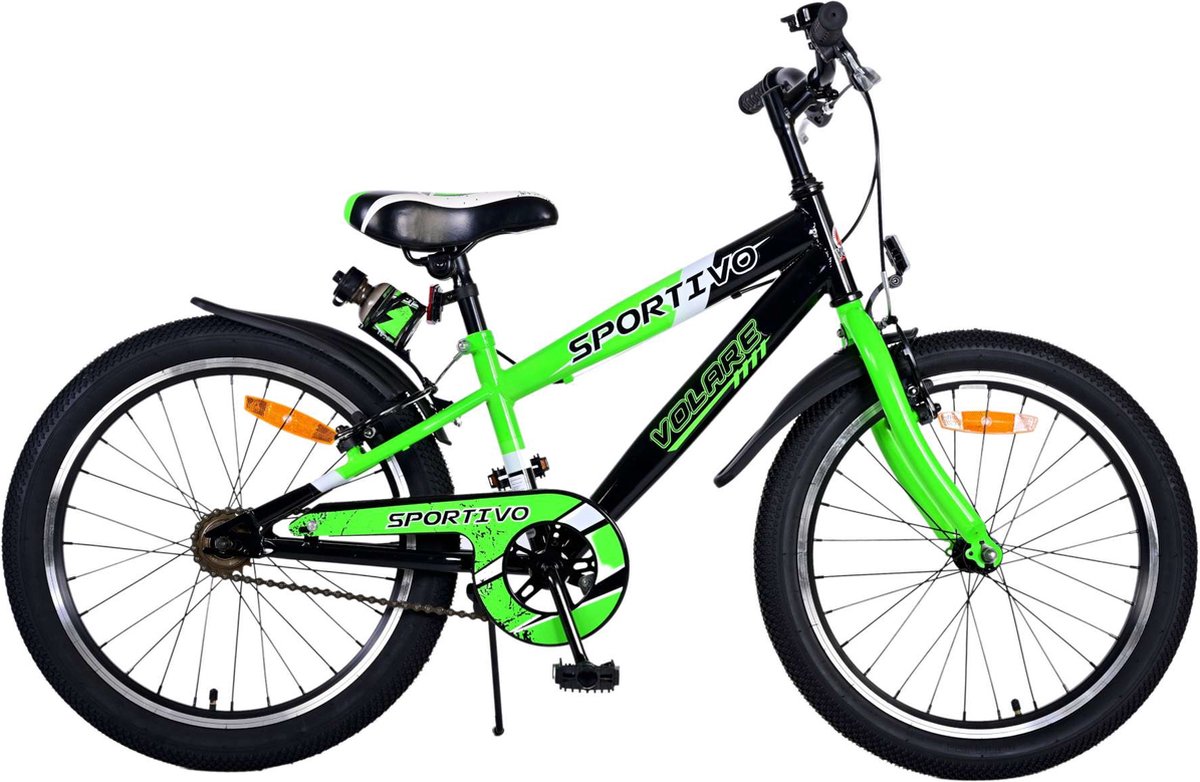 volare sportivo kinderfiets jongens 20 inch groen twee handremmen