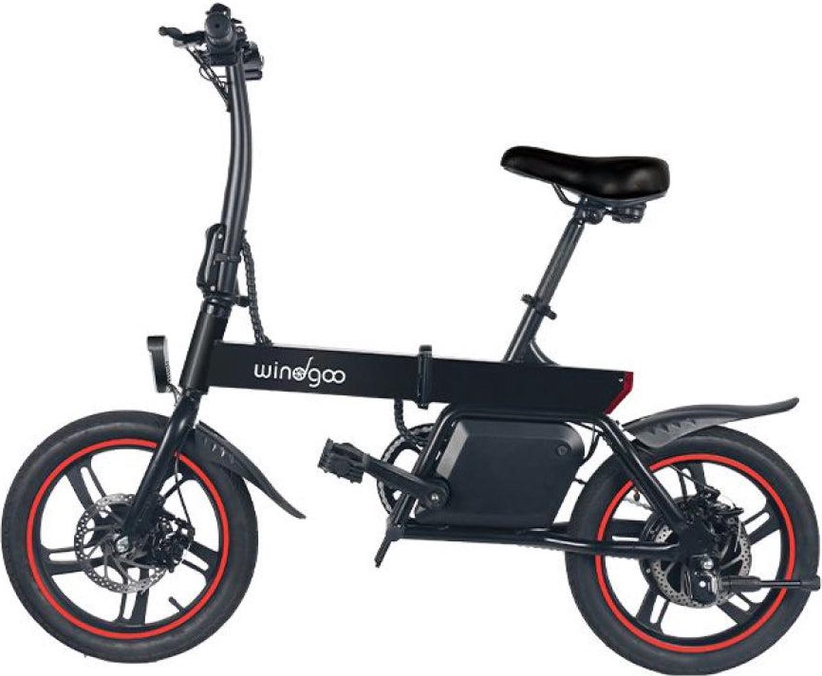 windgoo b20 vouwfiets zwart 250w elektrische vouwfiets