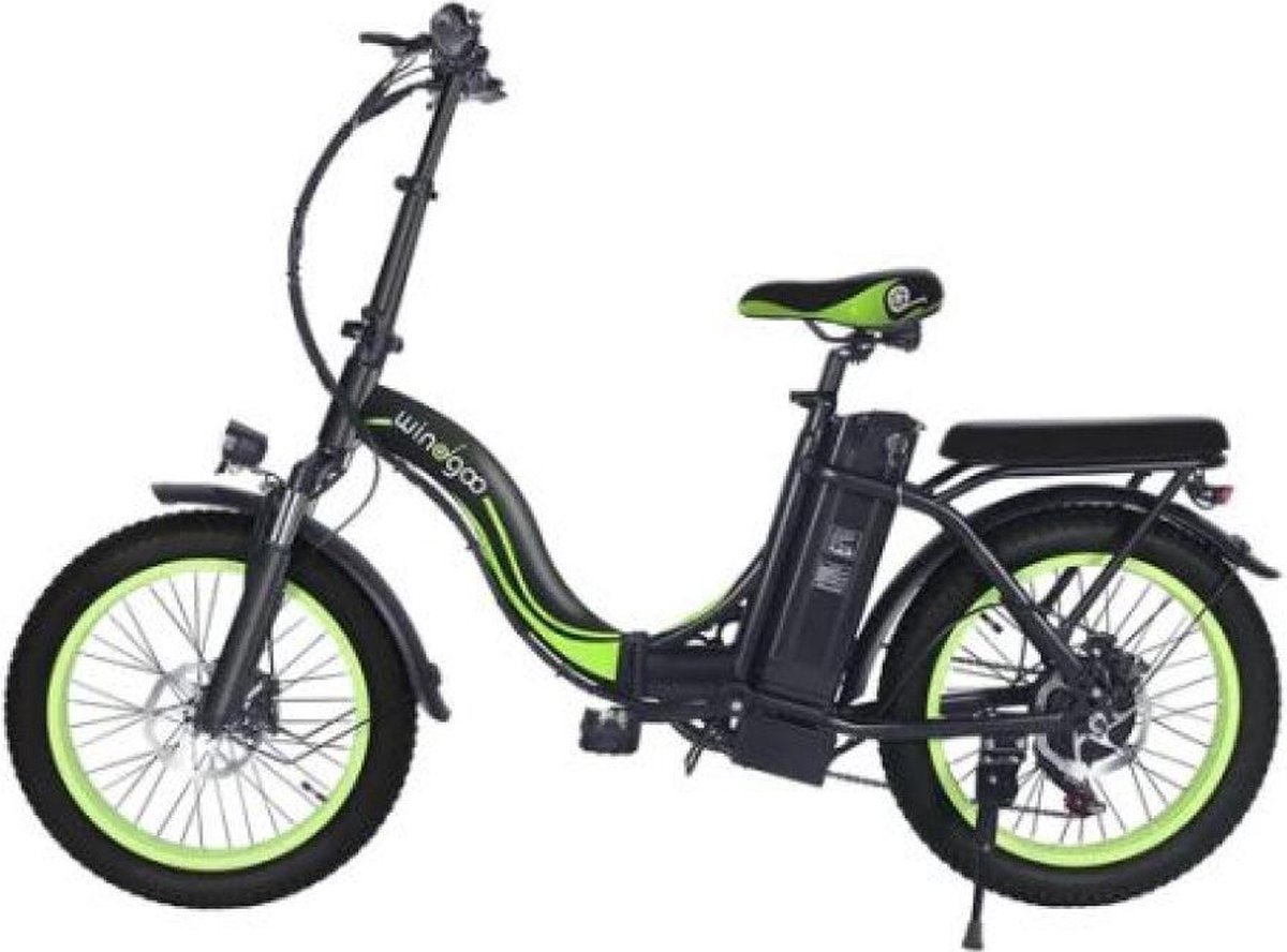 Windgoo E20 - Vouwfiets - Zwart-Groen - 250W - Elektrische Vouwfiets Fiets (elektrisch) kopen online