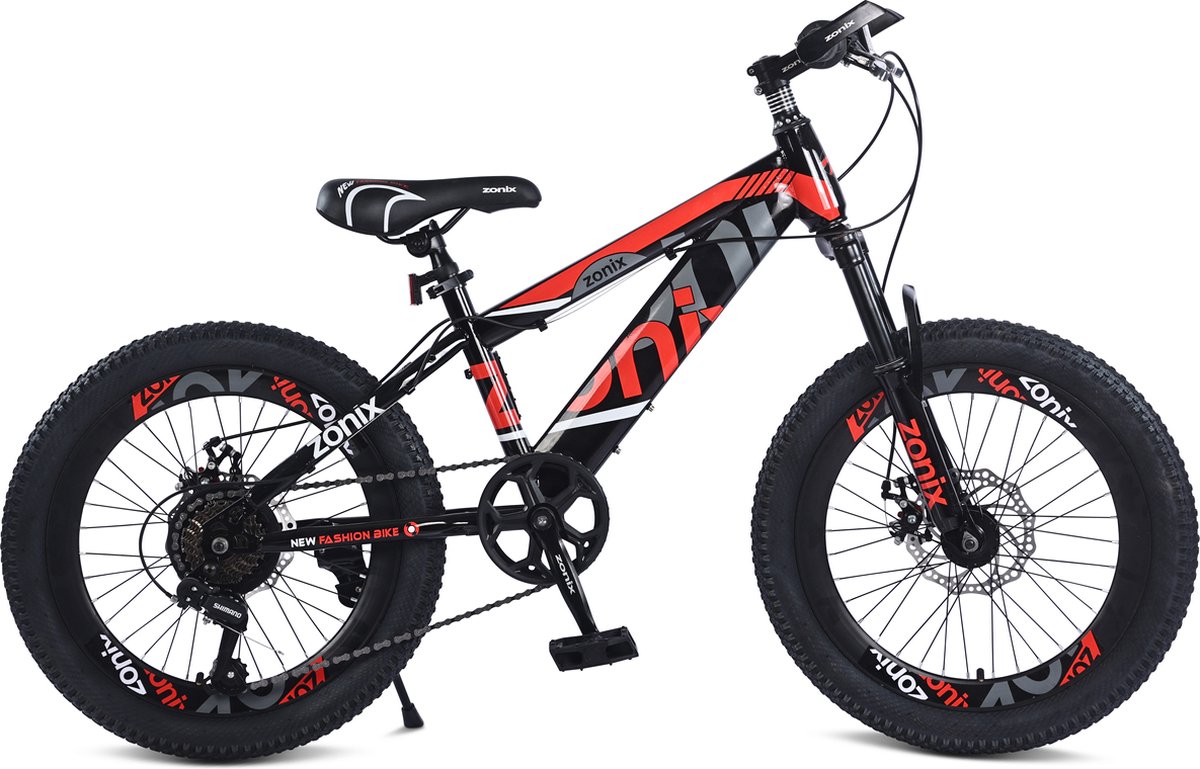 Zonix New Fashion Jongensfiets Mtb 20 Inch 7 Speed Shimano Rood Kinderfiets kopen online