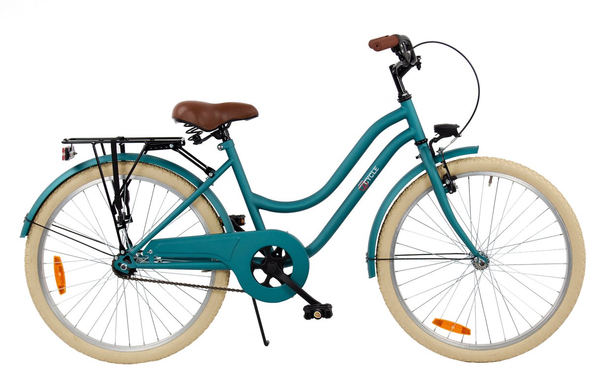 2Cycle - Meisjesfiets - 24 inch - Groen-Blauw Kinderfiets kopen online
