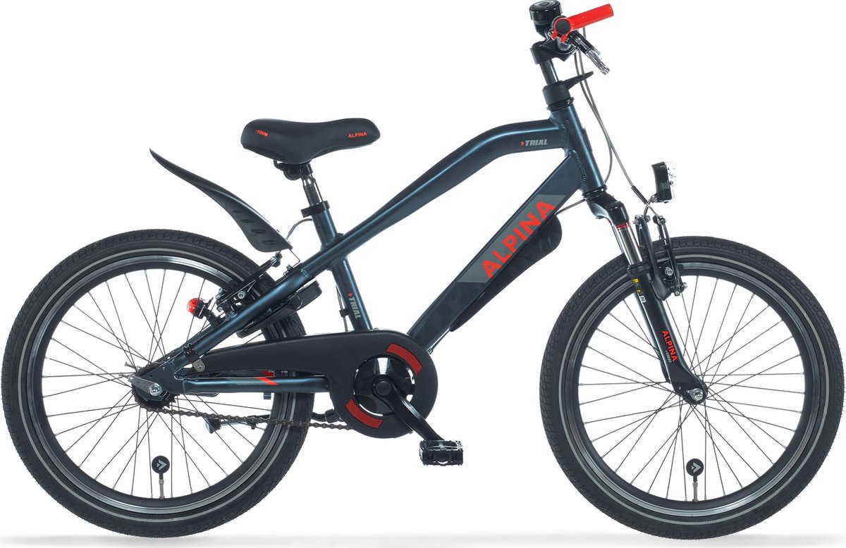 Alpina Trial Jongensfiets - 22 inch - Dark Petrol Matt - Crossfiets/Mountainbike - Blauw Kinderfiets kopen online
