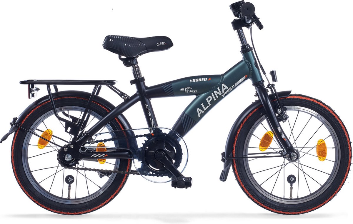 Alpina Yabber J16 Pine Green Matt - Vivid Black Matt Kinderfiets kopen online
