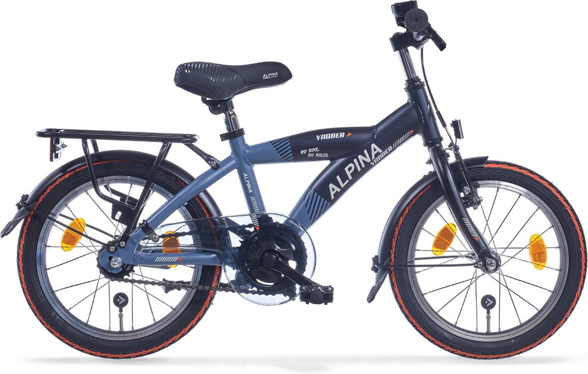 Alpina Yabber J16 Stone Blue Matt - Navy Blue Matt Kinderfiets kopen online