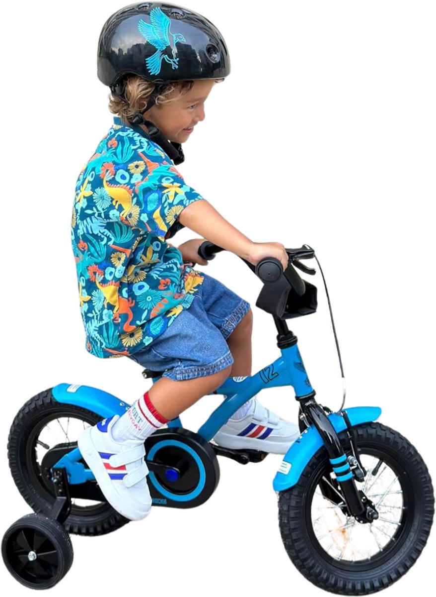 ApexArte® Kinderfiets 3 Jaar - Loopfiets 14 inch - Fiets Meisjes & Jongens - Blauw Kinderfiets kopen online