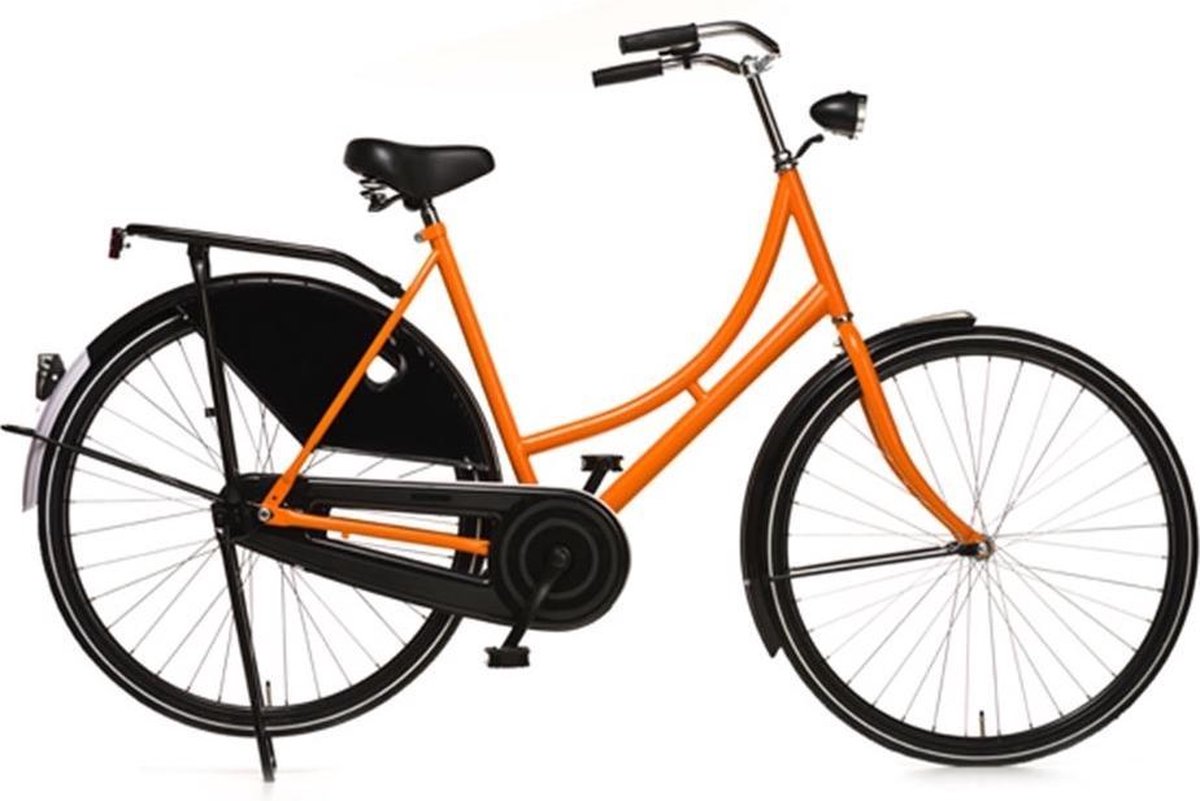 avalon oma export fiets vrouwen zwart oranje 57