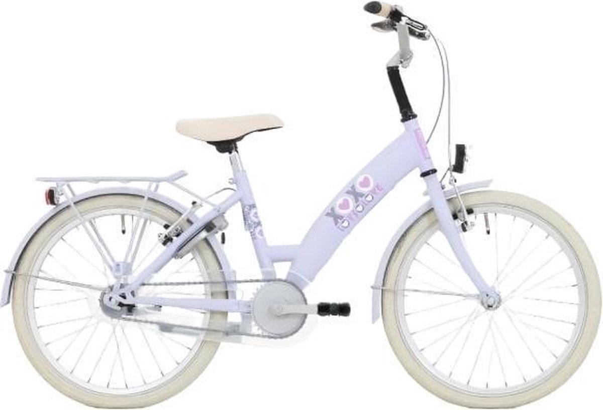 Bike Fun Lots Of Love - Kinderfiets - Vrouwen - Paars - 20 Kinderfiets kopen online