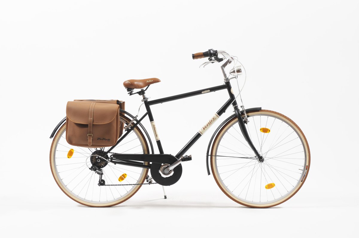 cityfahrrad malagueta 28 inch man zwart