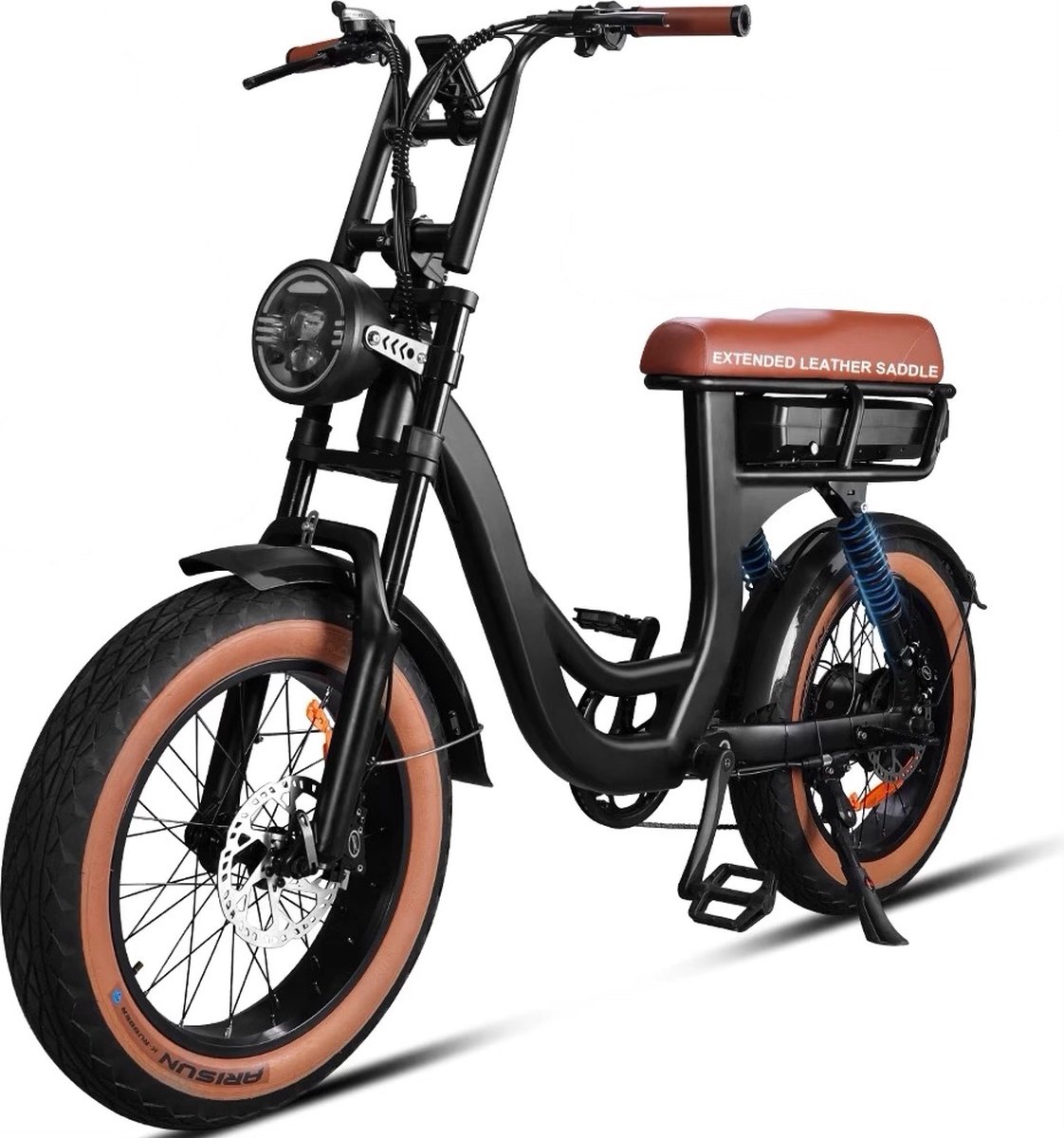 Comfort Inz EB8 - Fatbike - E Bike - Elektrische Fiets - 250W - 17.5 Ah - Hydraulische Remmen -Inc. Alarm en kettingslot - Bruin Fiets (elektrisch) kopen online