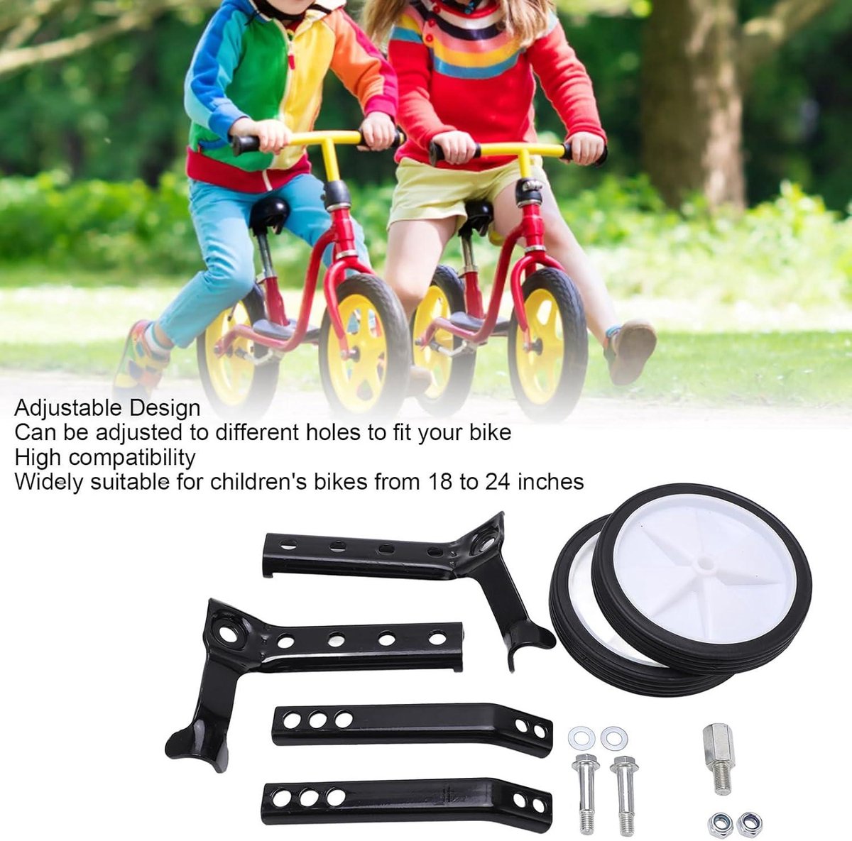 content Kid Fiets Training Wielen - Set Verstelbare Rijsteun Wiel Beginner Hulpwiel - 18 24in Kinderfiets . Kinderfiets kopen online