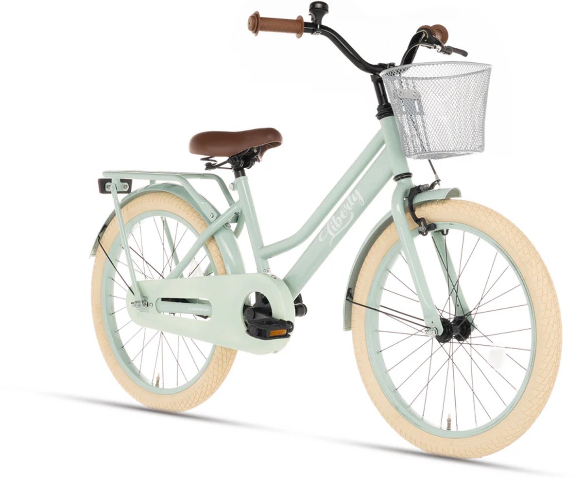Cortego Liberty Meisjesfiets Groen 22 inch + Mand - Kinderfiets - 6, 7, & 8 Jaar Kinderfiets kopen online