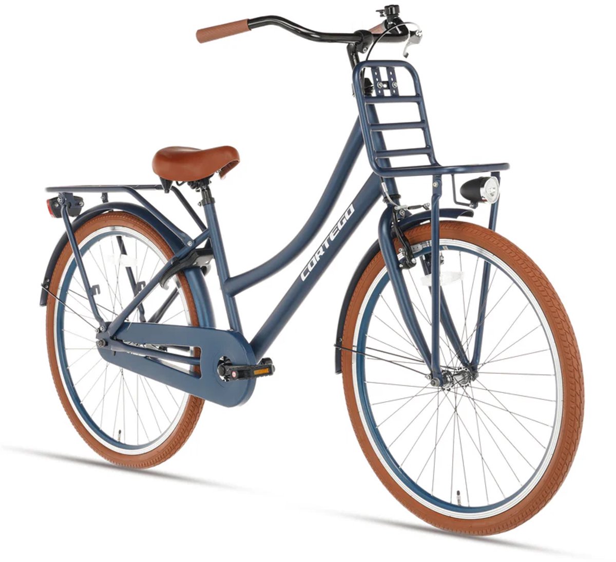 cortego transporter meisjesfiets 26 inch jeans blauw kinderfiets 9 10 11 12 jaar 140 160 cm