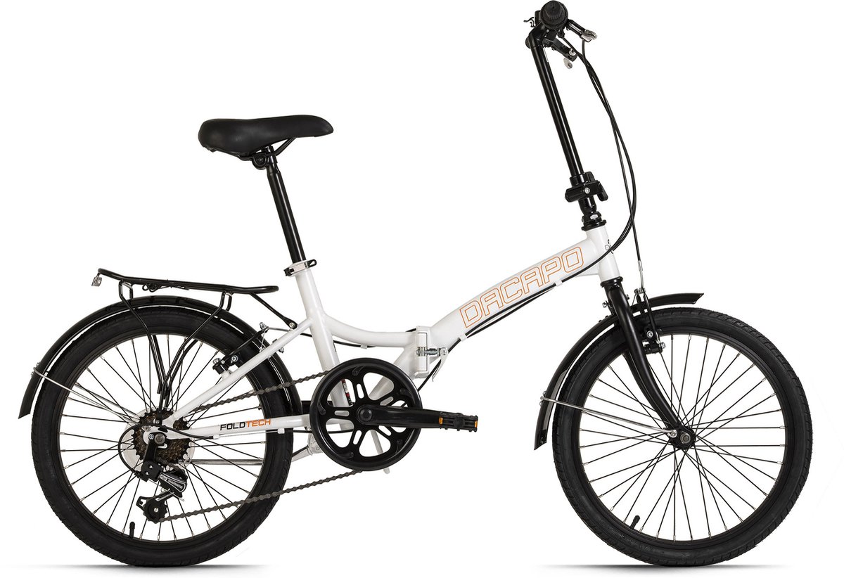 dacapo fiets dacapo vouwfiets 20 foldtech vouwfiets 6 versnellingen rh 32 cm wit 32 cm