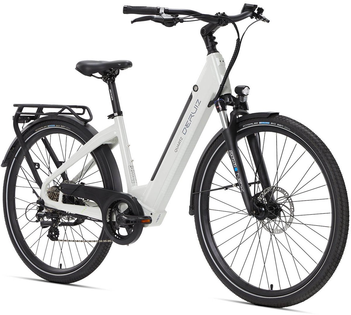 deruiz e bike quartz 28 inch met lage instap 644wh krachtige batterij achterwielmotor bereik tot 160 km derailleurversnelling schijfremmen elektrische fiets met bluetooth