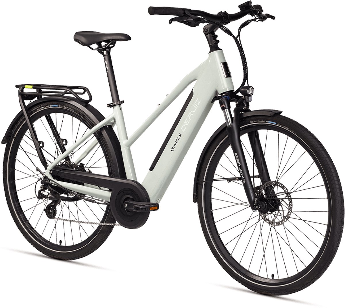 deruiz e bike quatrz m 28 inch voor dames en heren 483wh citybike 120 km bereik shimano 8 versnellingen mechanische schijfremmen elektrische fiets met trapeziumframe