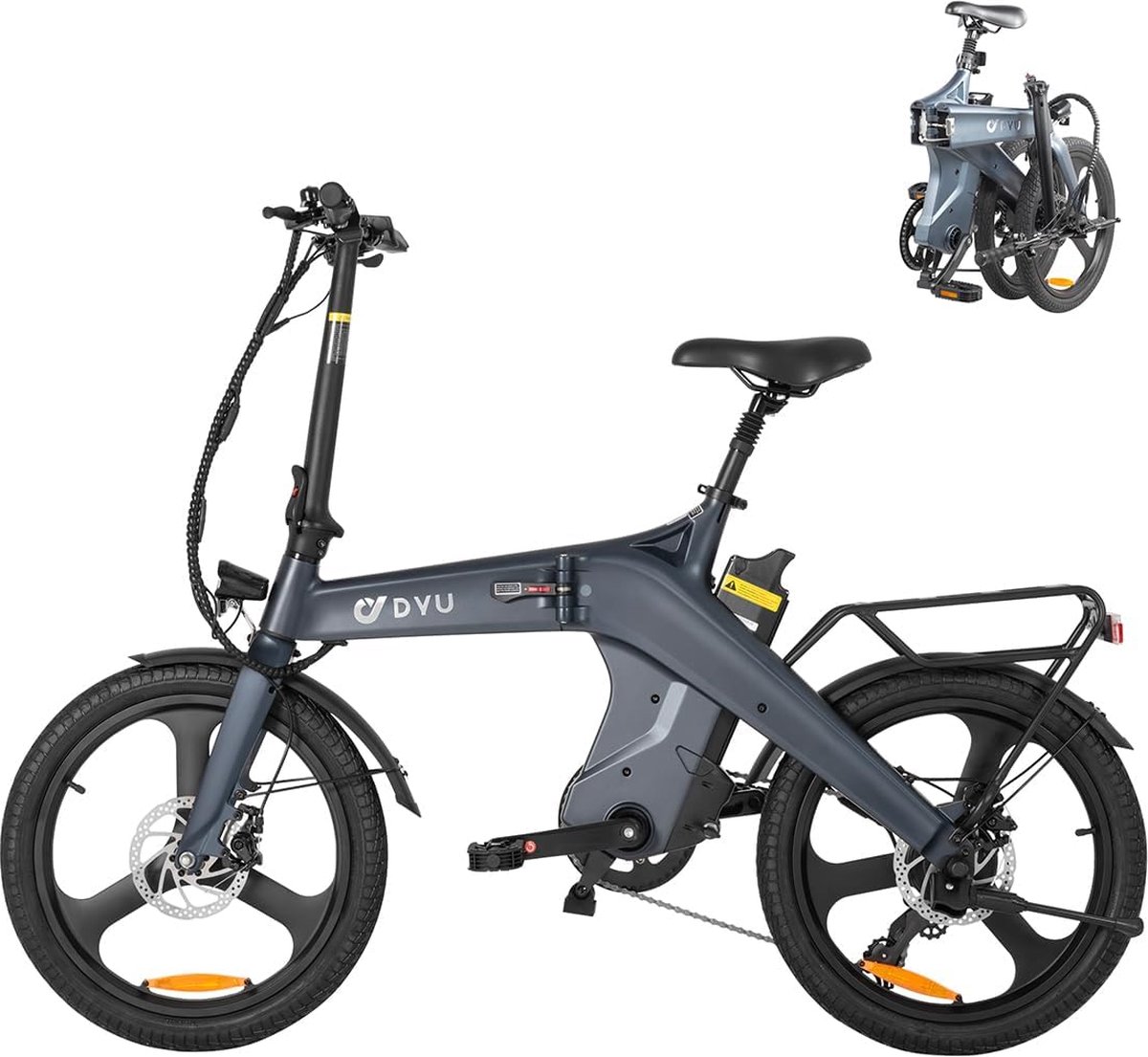 dyu t1 opvouwbare elektrische fiets 36v 10ah verwijderbare batterij 250w motor 20 inch 7 versnellingen shimano shifter centrale koppelsensor met trapondersteuning urban smart elektrische fiets