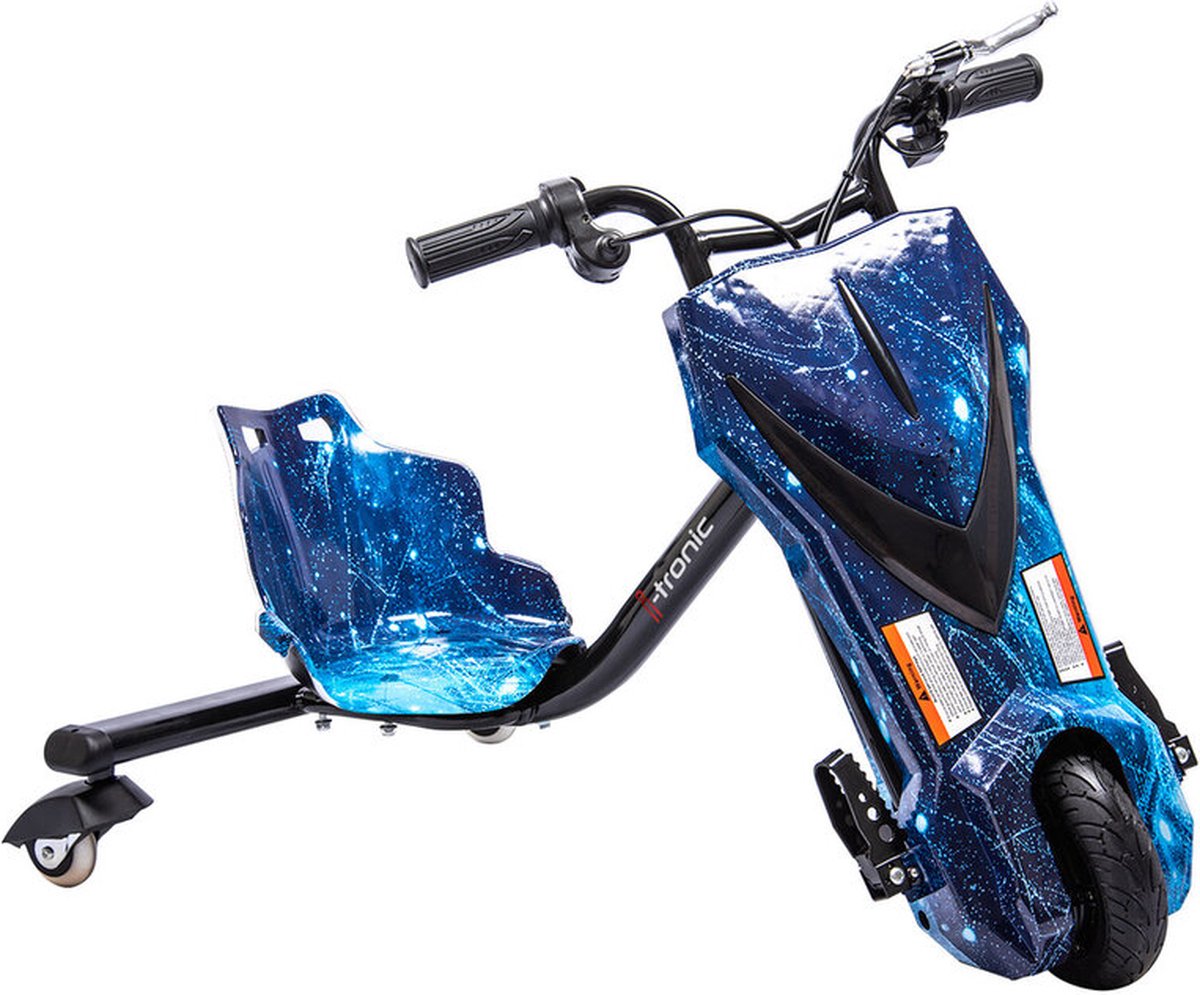 elektrische drift trike kart 250w 36v sky blauw