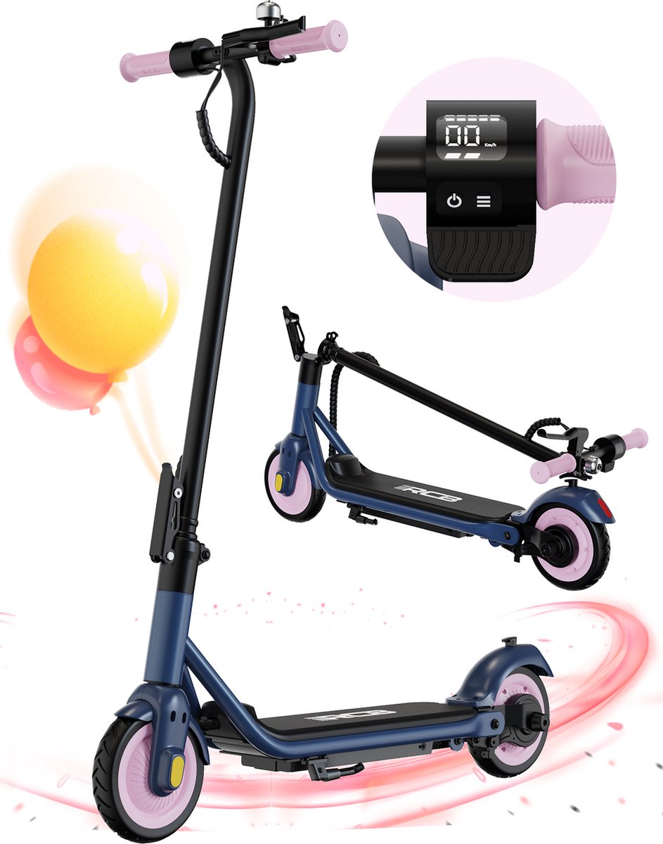 elektrische step kinderen kinderstep inklapbaar 10 15 20km u roze