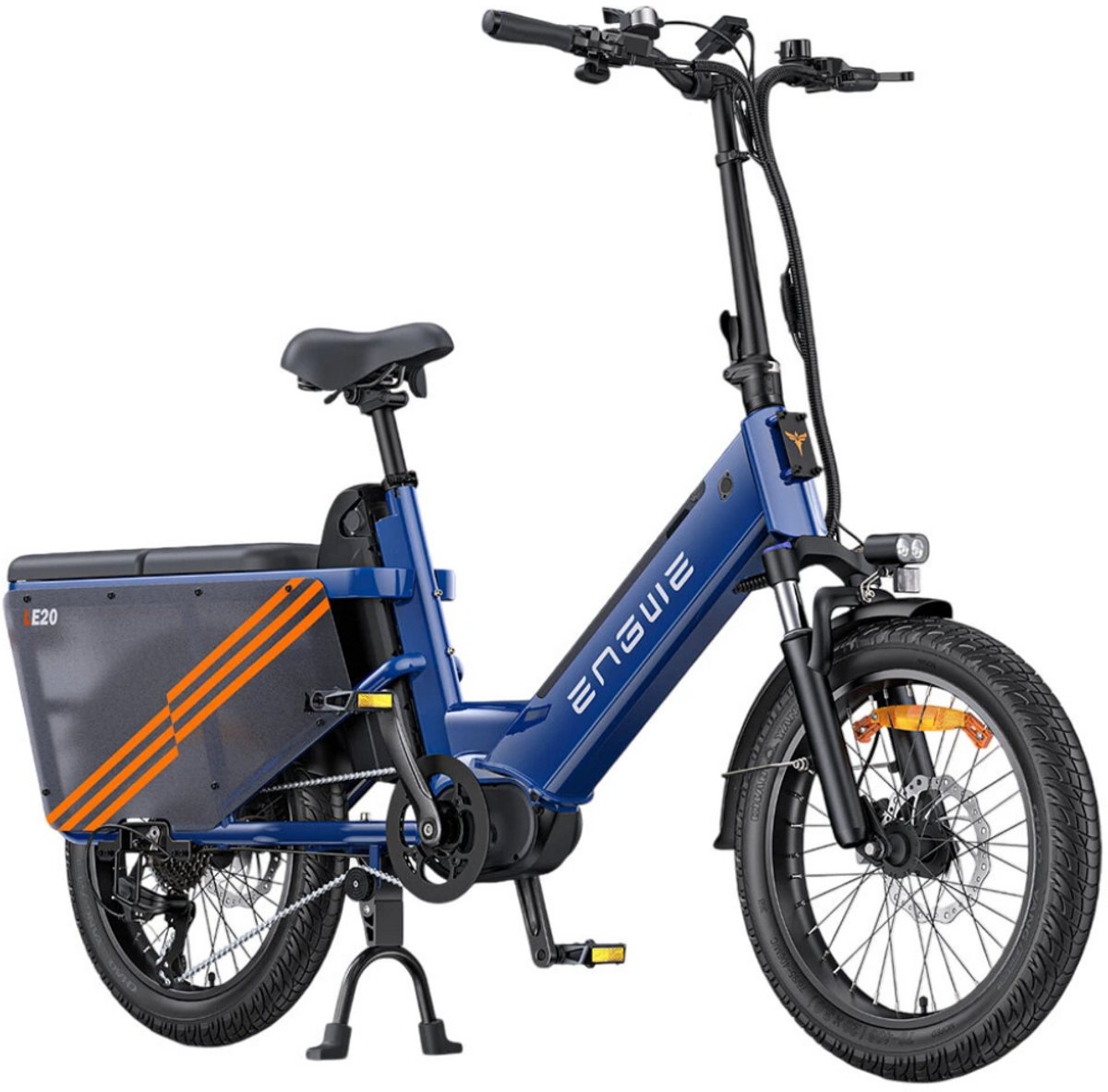 engwe le20 elektrische fiets e bike dubbele accu lage instap 20 inch 250w motor 7 versnellingen 350 km actieradius hydraulische schijfremmen blauw