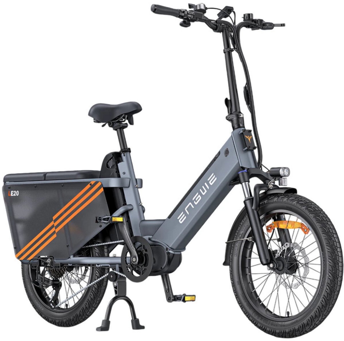engwe le20 elektrische fiets e bike dubbele accu lage instap 20 inch 250w motor 7 versnellingen 350 km actieradius hydraulische schijfremmen grijs