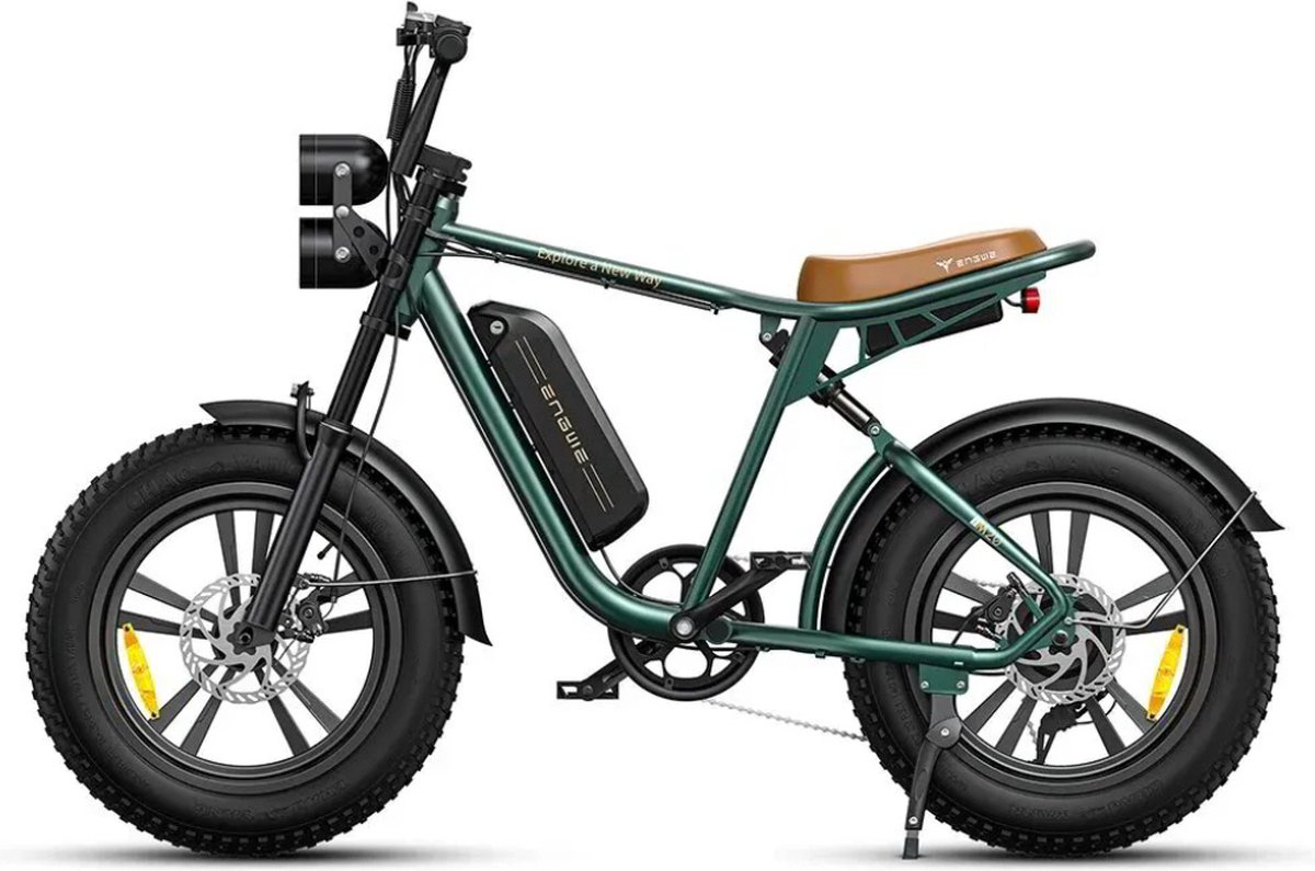 ENGWE M20 (13Ah) Elektrische Fatbike - Enkele Accu - 20 Inch - 250W Motor - 7 Versnellingen - 75 km Actieradius - Mechanische Schijfremmen - Groen Fiets (elektrisch) kopen online