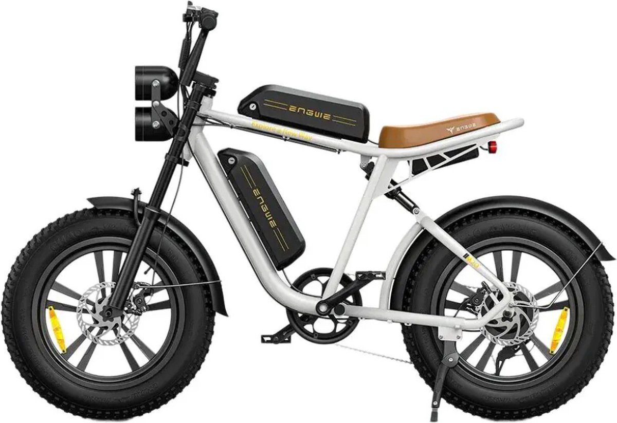 ENGWE M20 (26Ah) Elektrische Fatbike - Dubbele Accu - 20 Inch - 250W Motor - 7 Versnellingen - 150 km Actieradius - Mechanische Schijfremmen - Wit Fiets (elektrisch) kopen online