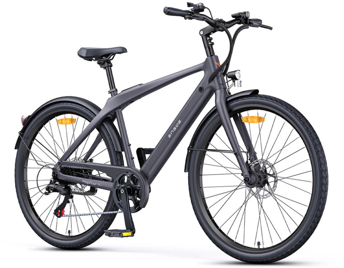 engwe mapfour n1 air elektrische fiets e bike hoge instap 28 inch 250w motor 100 km actieradius mechanische schijfremmen grijs