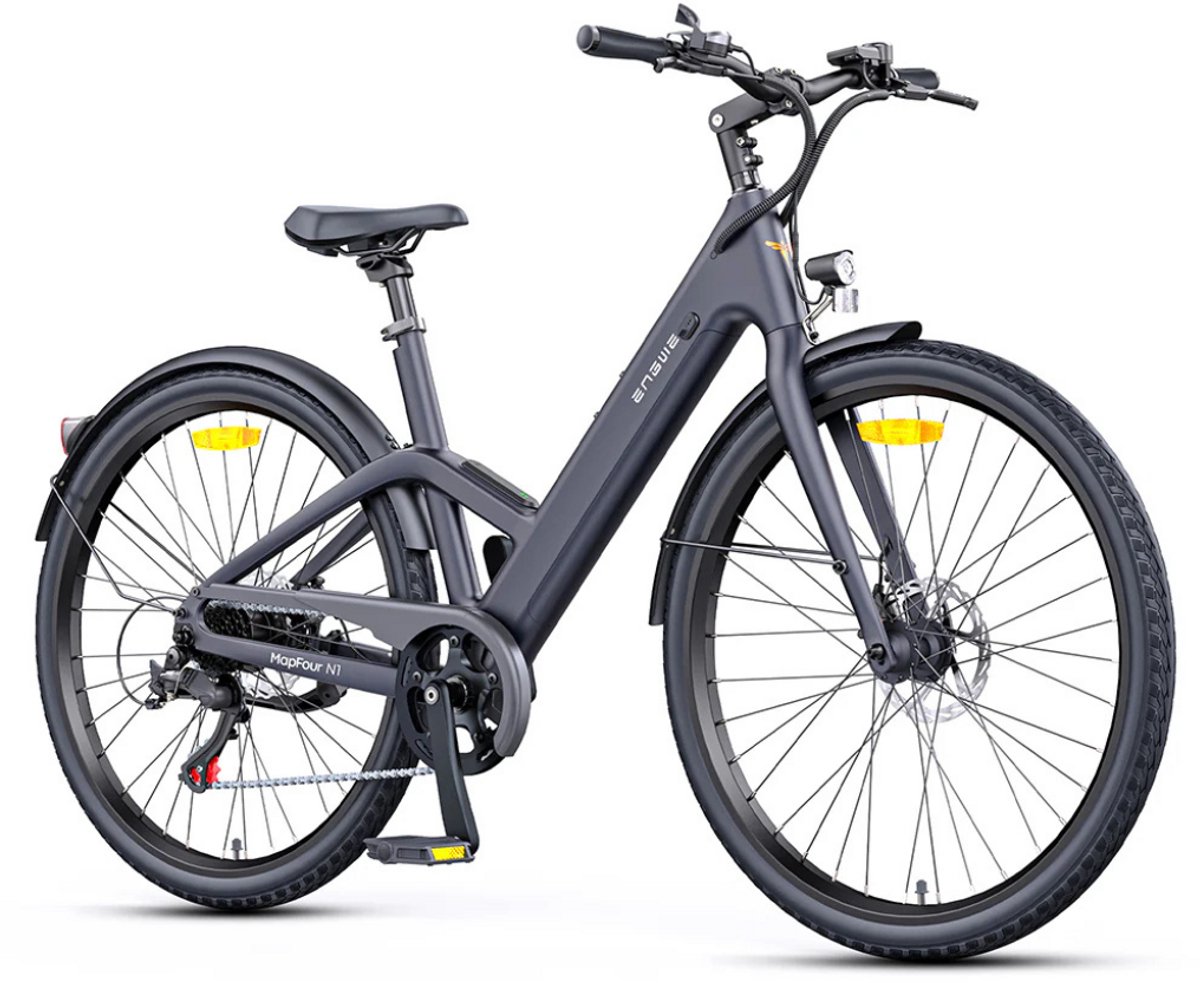 engwe mapfour n1 air st elektrische fiets e bike lage instap 28 inch 250w motor 100 km actieradius mechanische schijfremmen grijs