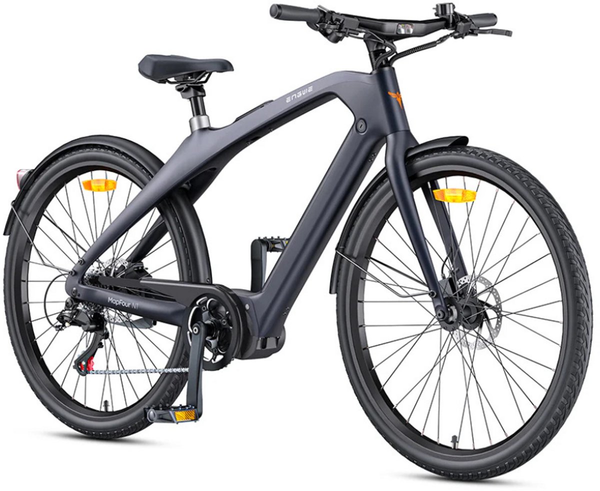 engwe mapfour n1 pro elektrische fiets e bike hoge instap 28 inch 250w motor 100 km actieradius hydraulische schijfremmen grijs