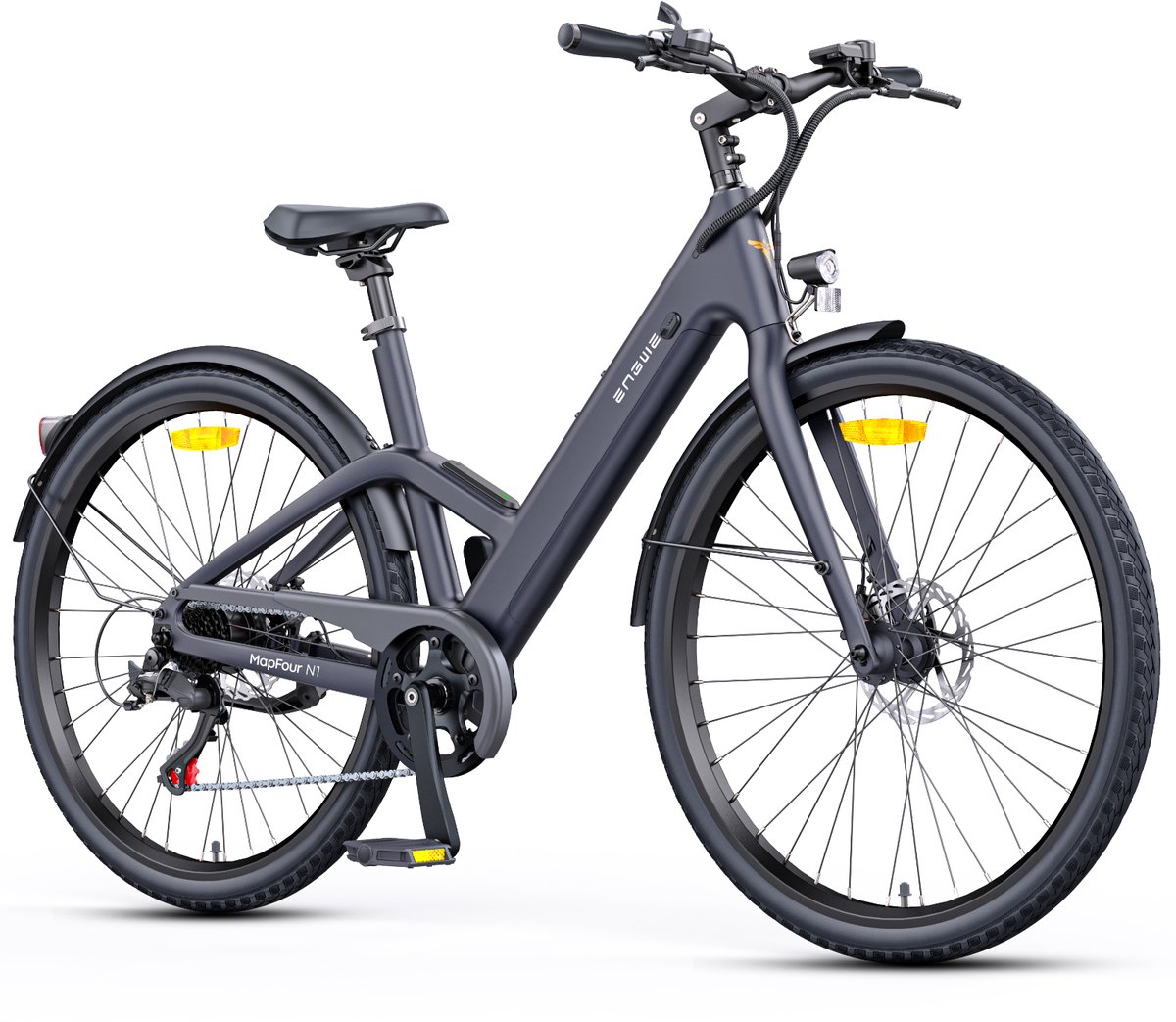 ENGWE N1 Air ST Elektrische fiets - Actieradius 100km - Verwijderbare batterij 36V10Ah - Motor 250W - Frame van koolstofvezel - Shimano 7-versnellingen - Wieldiameter 700C*38C - Grijs Fiets (elektrisch) kopen online