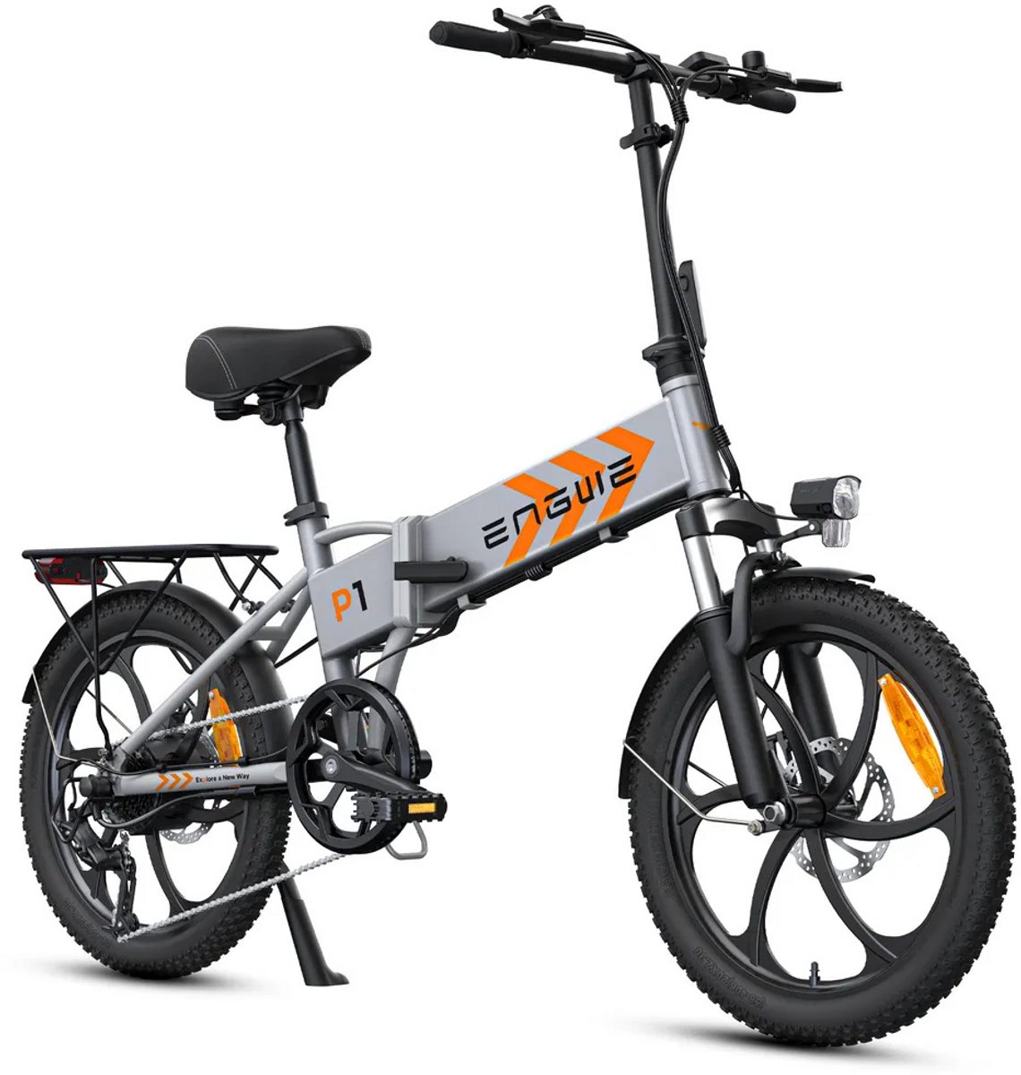 ENGWE P1 Elektrische Vouwfiets - 20 Inch - 250W Motor - 7 Versnellingen - 100 km Actieradius - Mechanische Schijfremmen - Zilver Fiets (elektrisch) kopen online