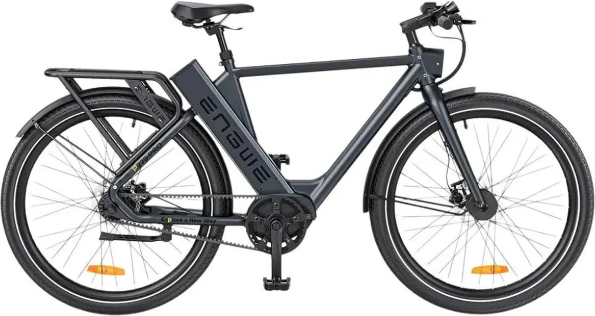 ENGWE P275 Pro Elektrische Fiets – E-bike – Hoge Instap - Carbon Riemaandrijving – 27.5 Inch - 250W Motor - 260 km Actieradius - Hydraulische Schijfremmen - Zwart Fiets (elektrisch) kopen online