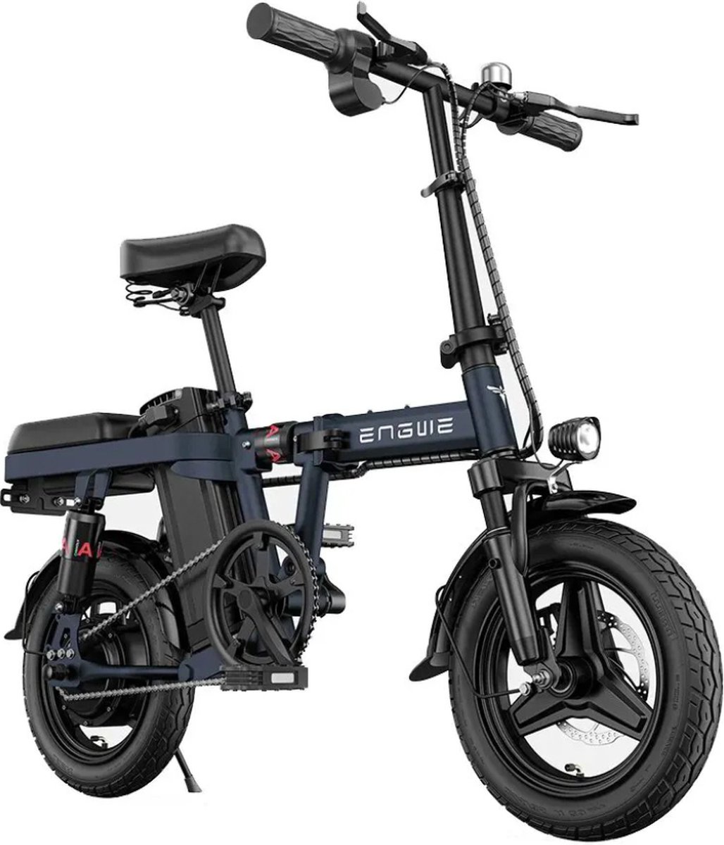 engwe t14 elektrische vouwfiets lichtgewicht ontwerp 14 inch 250w motor 42 km actieradius mechanische schijfremmen blauw