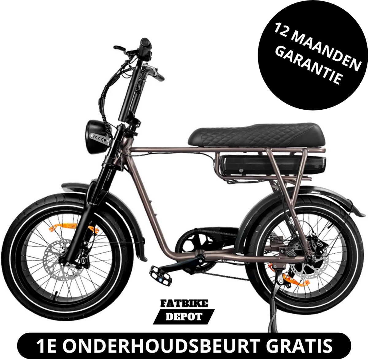 fatbike depot 7go eb2 pro fatbike hydraulische remmen 250 watt bruin