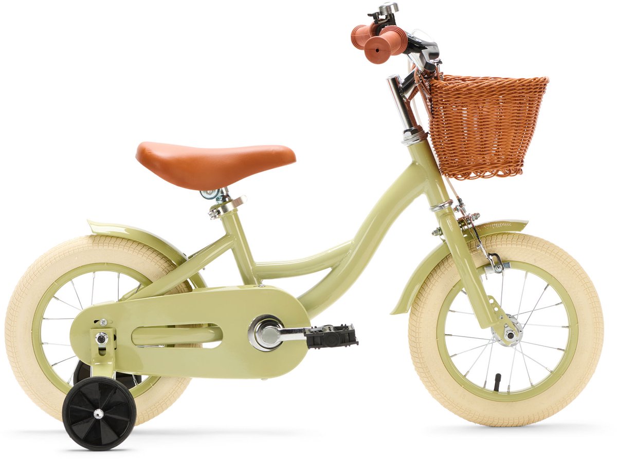 Generation Blanco 12 Inch Olijfgroen – Kinderfiets met Mandje - Fiets voor kinderen van 2 tot 4 jaar Kinderfiets kopen online