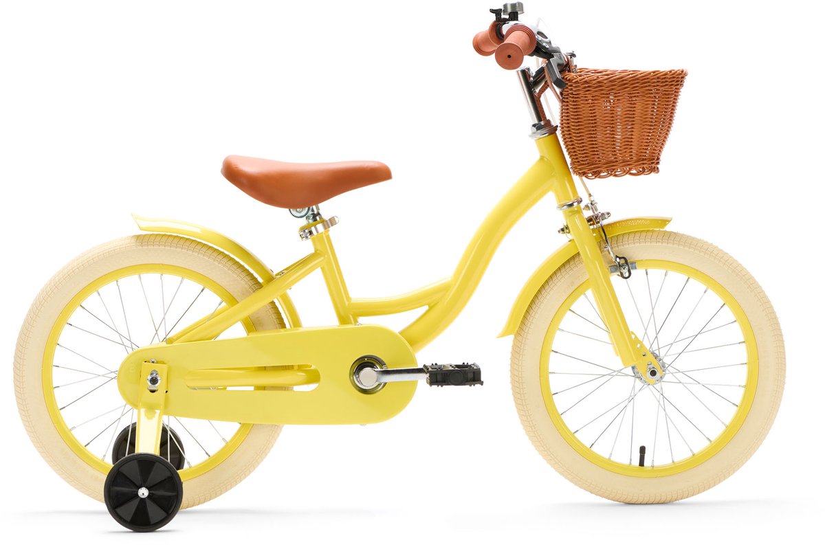 Generation Blanco 16 Inch Geel – Kinderfiets met mandje - Fiets voor kinderen van 4 tot 6 jaar Kinderfiets kopen online